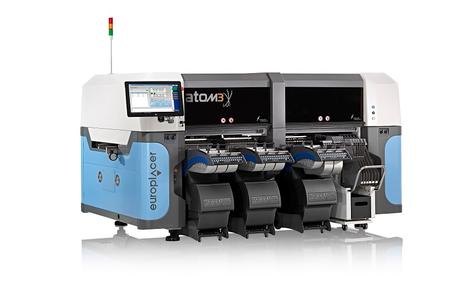 Europlacer’s multi-award-winning atom3 placement machine.